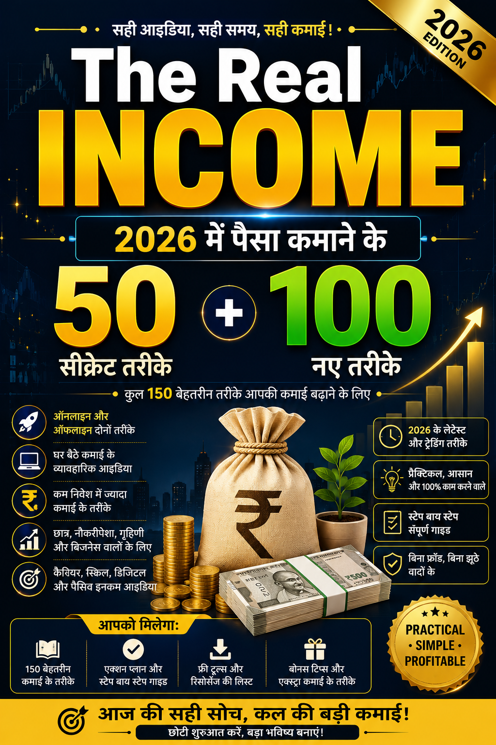 The Real Income: 50 सीक्रेट + 100 नए कमाई के तरीके
